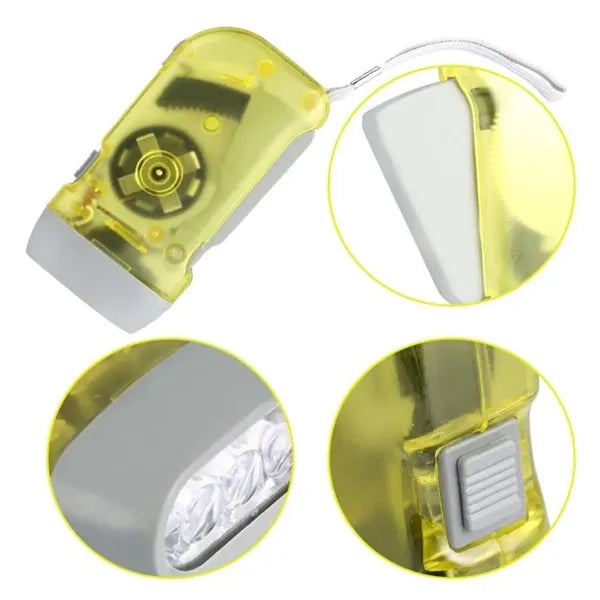 Hand Crank LED Flashlight with Dynamo Power