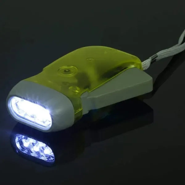 Hand Crank LED Flashlight with Dynamo Power