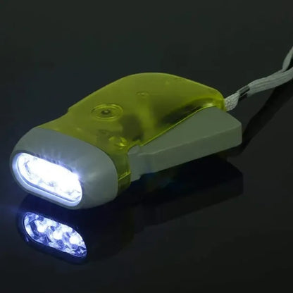 Hand Crank LED Flashlight with Dynamo Power