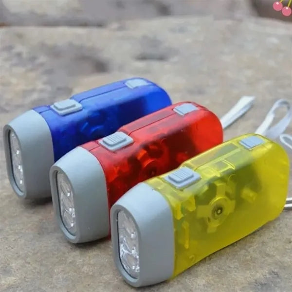 Hand Crank LED Flashlight with Dynamo Power