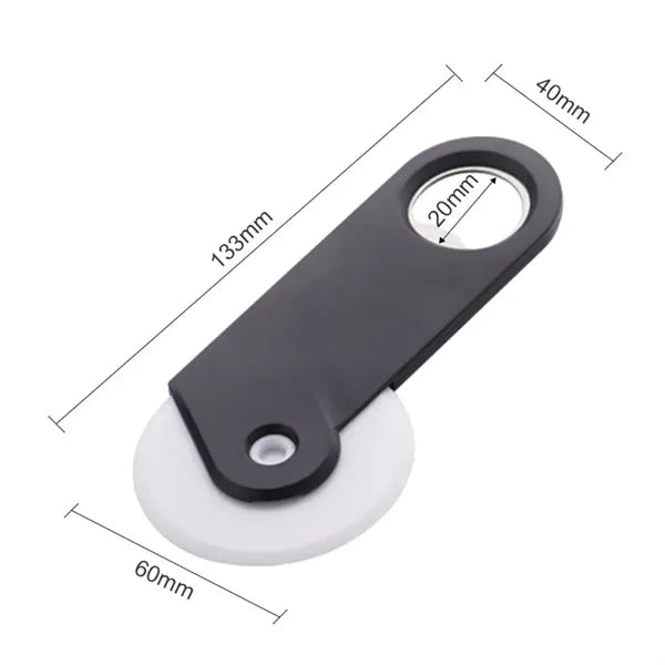 Plastic Mini Pizza Cutter W/ Circular Blade and Grip Handle