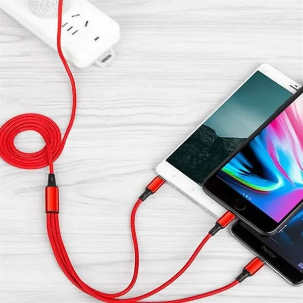 3-in-1 Charging Cable with Case USB to Type-C