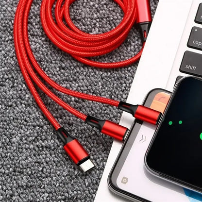 3-in-1 Charging Cable with Case USB to Type-C