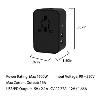 Worldwide International Universal Travel Plug Adapter