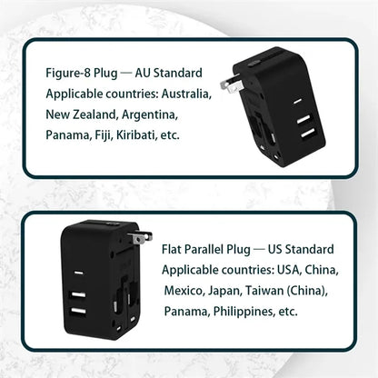 Worldwide International Universal Travel Plug Adapter