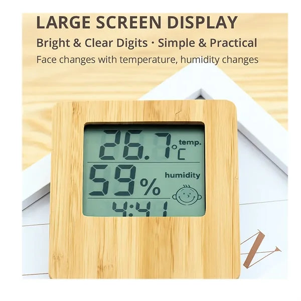 3 in 1 Thermometer & Humidity Monitor With Clock