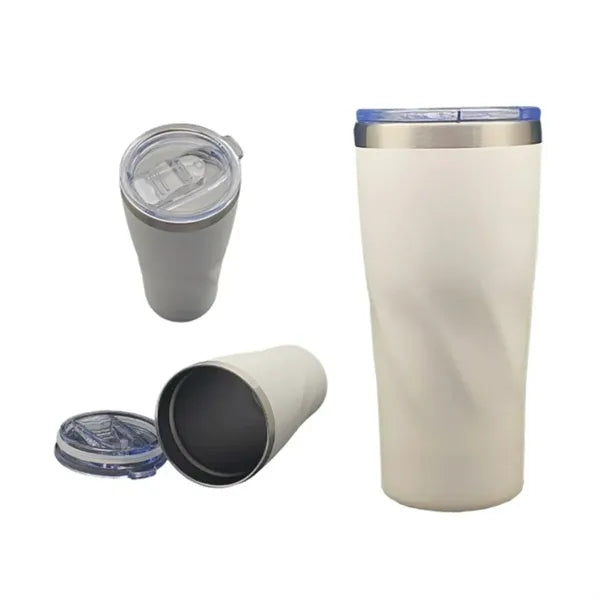 20oz Stainless Steel Twist Design Tumbler