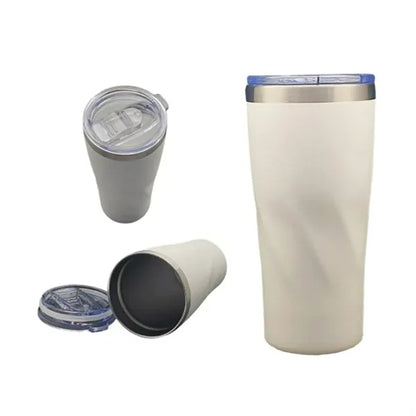 20oz Stainless Steel Twist Design Tumbler
