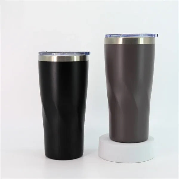 20oz Stainless Steel Twist Design Tumbler