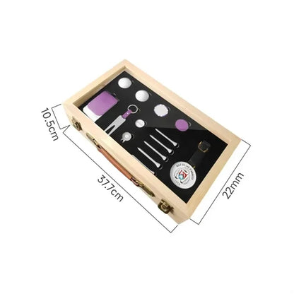 Premium Golf Accessory Gift Set in Wooden Case