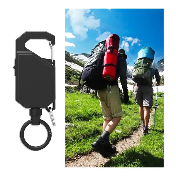 Heavy Duty Retractable Keychain with Carabiner