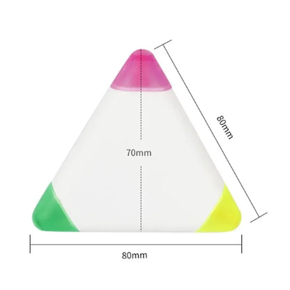Triangle Shaped 3-in-1 Highlighter Marker with Custom Logo