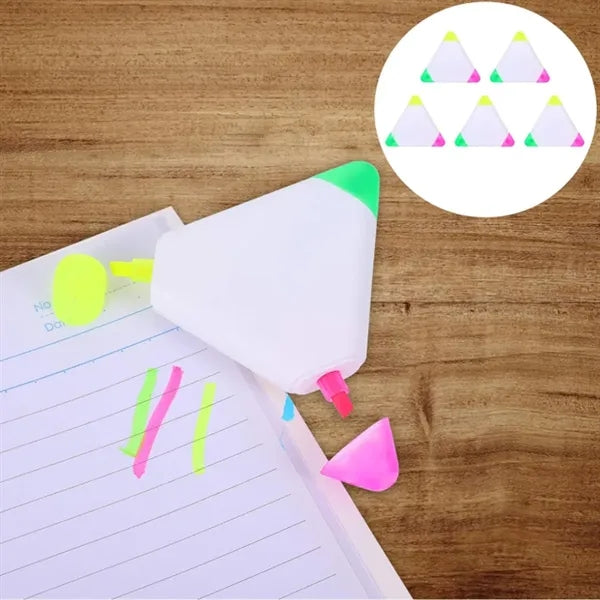 Triangle Shaped 3-in-1 Highlighter Marker with Custom Logo