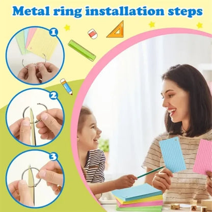 Colored Index Cards with Ring