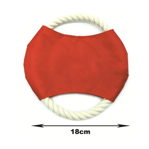 Rope Ring Dog Frisbee Toy with Durable Fabric
