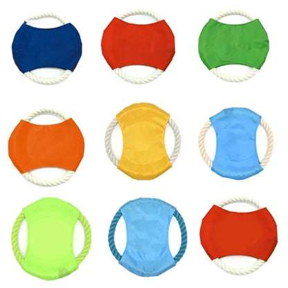 Rope Ring Dog Frisbee Toy with Durable Fabric