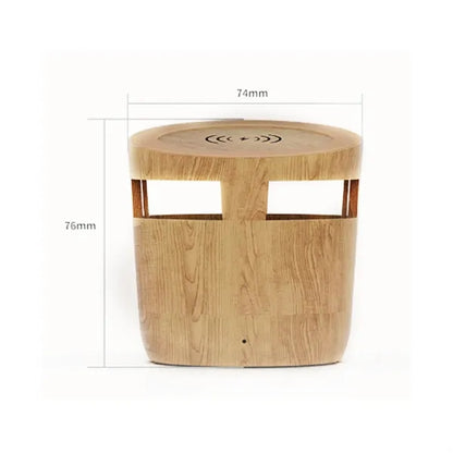 2 in 1 Wood Grain Wireless Charger with Bluetooth Speaker