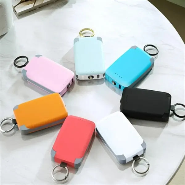 3-in-1 4000mAh Portable Charger with Keychain And LED Torch
