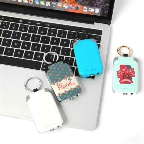 3-in-1 4000mAh Portable Charger with Keychain And LED Torch