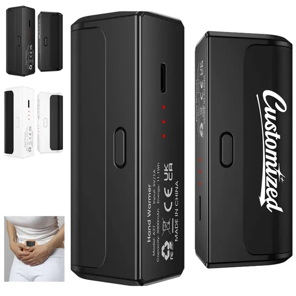 3,000mAh Magnetic Rechargeable Mini Hand Warmer with LED