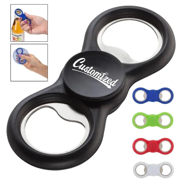 Double Headed Bottle Opener with Spinner Grip