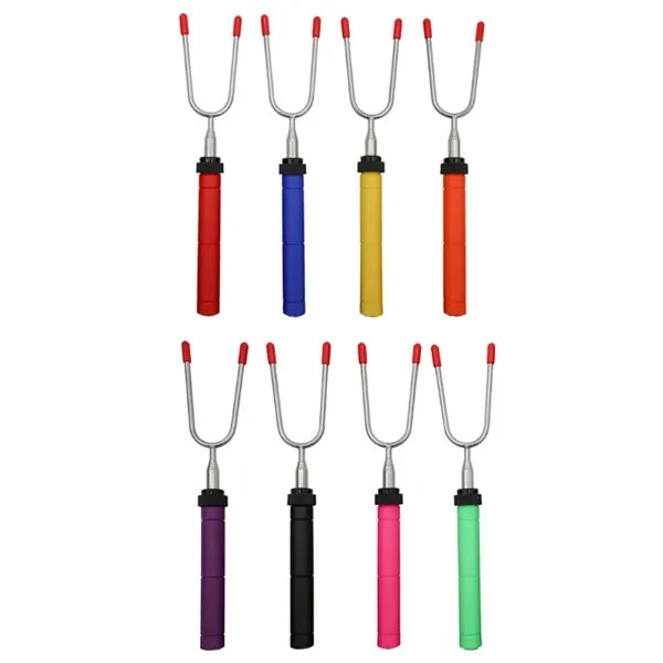 Telescopic Roasting Fork with Rubber Grip Handle