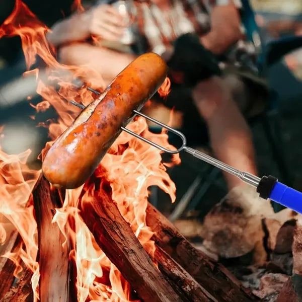 Telescopic Roasting Fork with Rubber Grip Handle