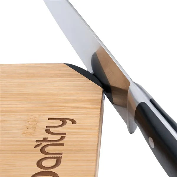 Bamboo Cutting Board w/Knife Sharpener