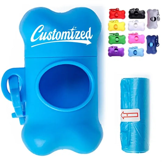 Bone Shaped Dog Waste Bag Dispenser with Clip