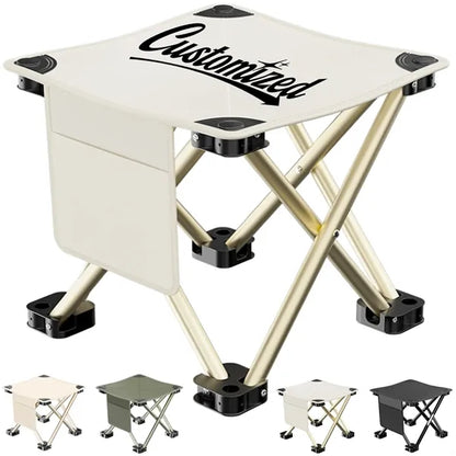 Foldable Outdoor Camping Chair with Storage Pouch & Side Poc