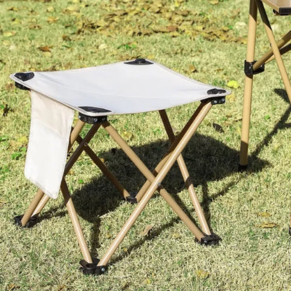 Foldable Outdoor Camping Chair with Storage Pouch & Side Poc