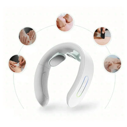Smart Neck Massager W/ Heat and Multi-Mode Pulse Function