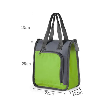 Portable Insulated Lunch Cooler Bag with Front & Mesh Pocket