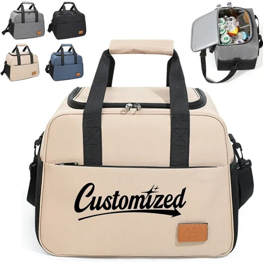 Insulated Picnic Lunch Cooler Tote Bag with Shoulder Strap