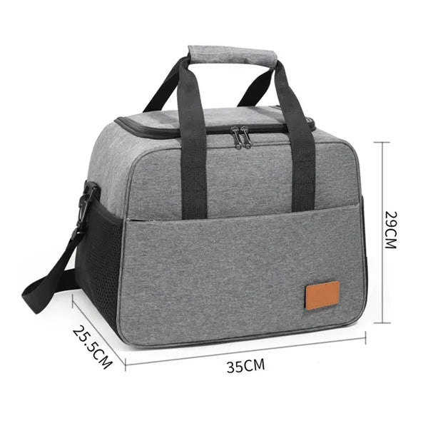Insulated Picnic Lunch Cooler Tote Bag with Shoulder Strap