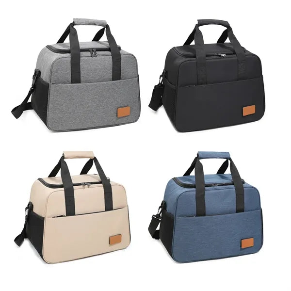Insulated Picnic Lunch Cooler Tote Bag with Shoulder Strap