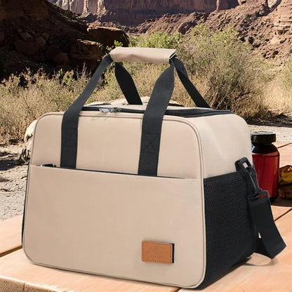 Insulated Picnic Lunch Cooler Tote Bag with Shoulder Strap