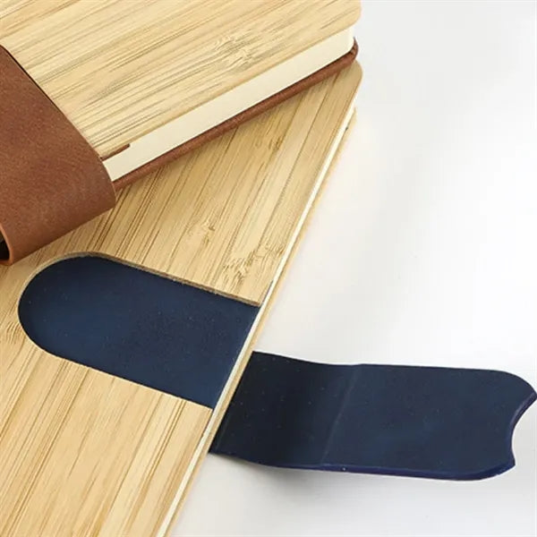 A5 Bamboo Cover Business Notebook with Magnetic Closure