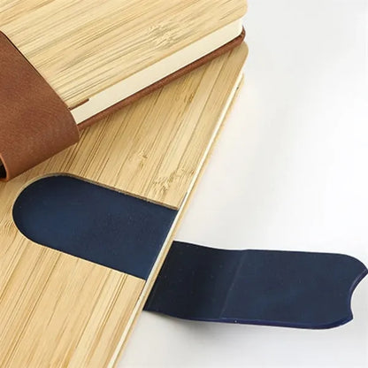 A5 Bamboo Cover Business Notebook with Magnetic Closure
