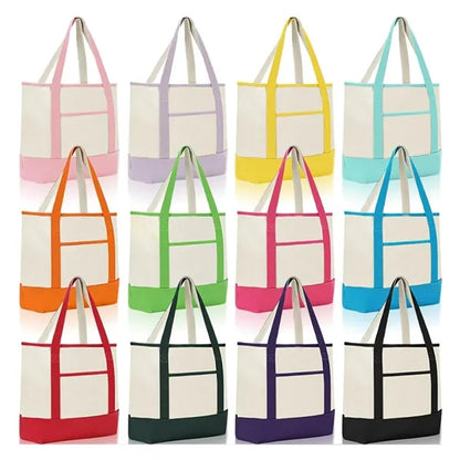 Customizable Canvas Boat Tote Bag with Logo Imprint