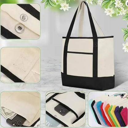 Customizable Canvas Boat Tote Bag with Logo Imprint