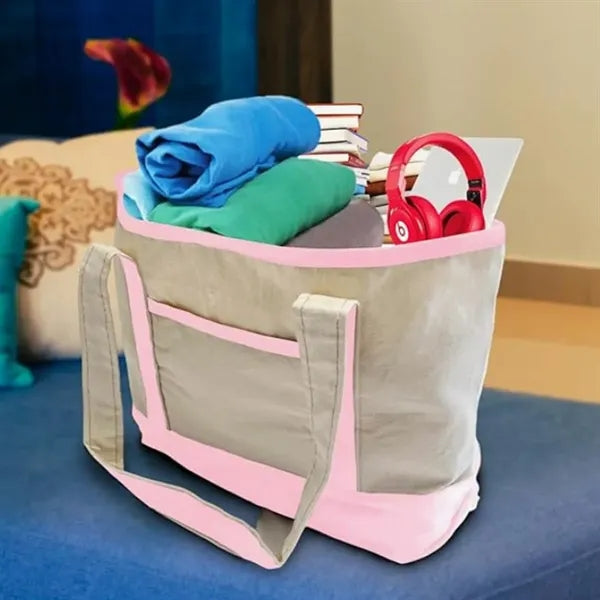 Customizable Canvas Boat Tote Bag with Logo Imprint