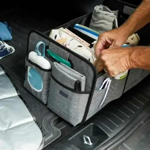 Collapsible Storage Car Trunk Organizer with Changing Mat