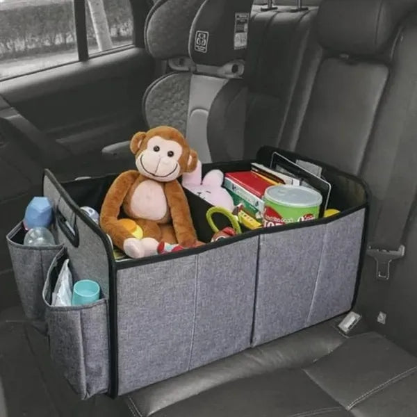 Collapsible Storage Car Trunk Organizer with Changing Mat