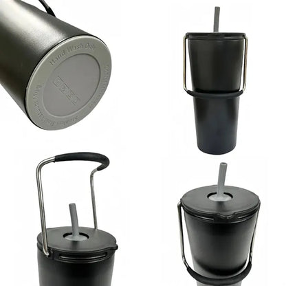 20Oz. Stainless Steel Handle Tumbler with Straw Lid