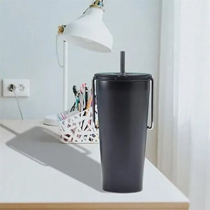 20Oz. Stainless Steel Handle Tumbler with Straw Lid