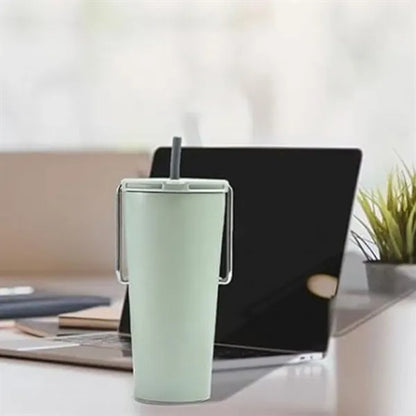 20Oz. Stainless Steel Handle Tumbler with Straw Lid