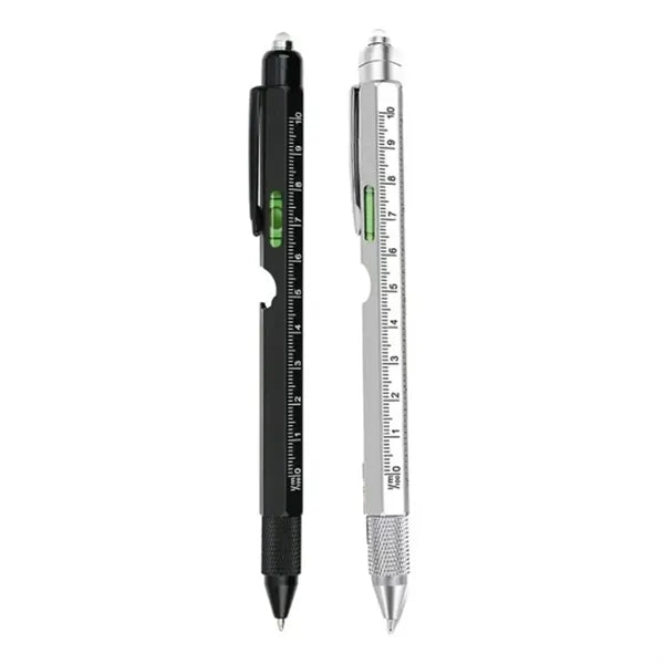 Multi Tool Pen w/ Stylus Ruler Light Screwdriver Opener Set