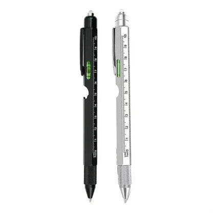 Multi Tool Pen w/ Stylus Ruler Light Screwdriver Opener Set