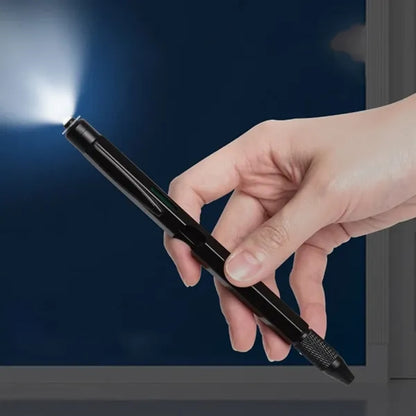 Multi Tool Pen w/ Stylus Ruler Light Screwdriver Opener Set